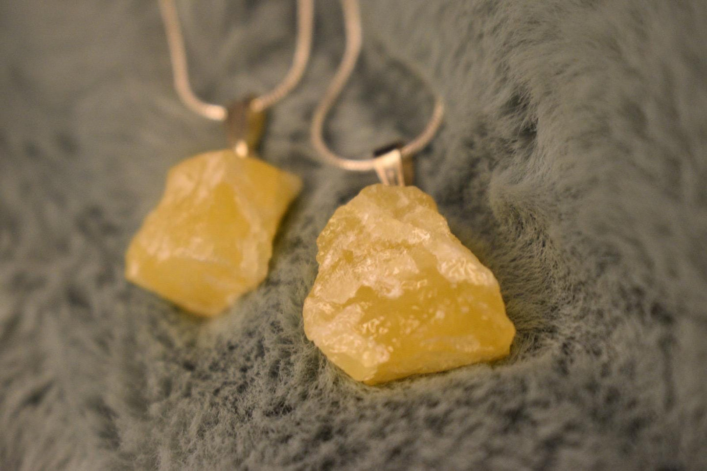 Yellow Calcite 925 Sterling Silver Necklace