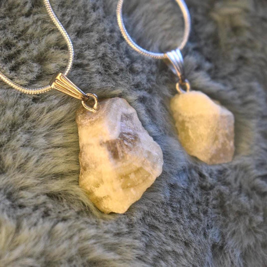 Zebra Calcite Necklace - 925 Sterling Silver Necklace