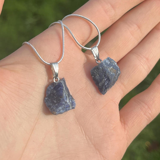 Sodalite Necklace - 925 Sterling Silver Necklace