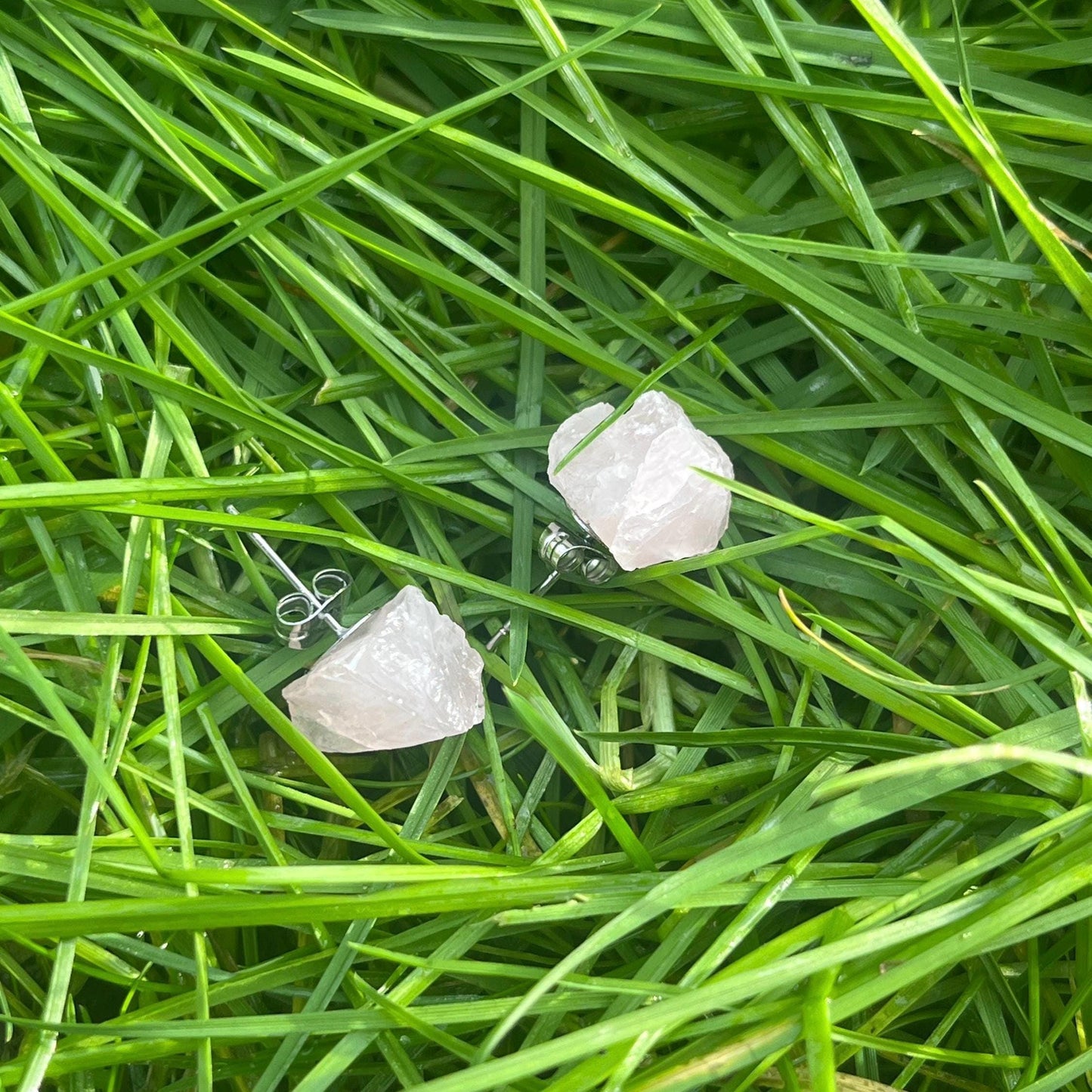 Rose Quartz 925 Sterling Silver Earrings