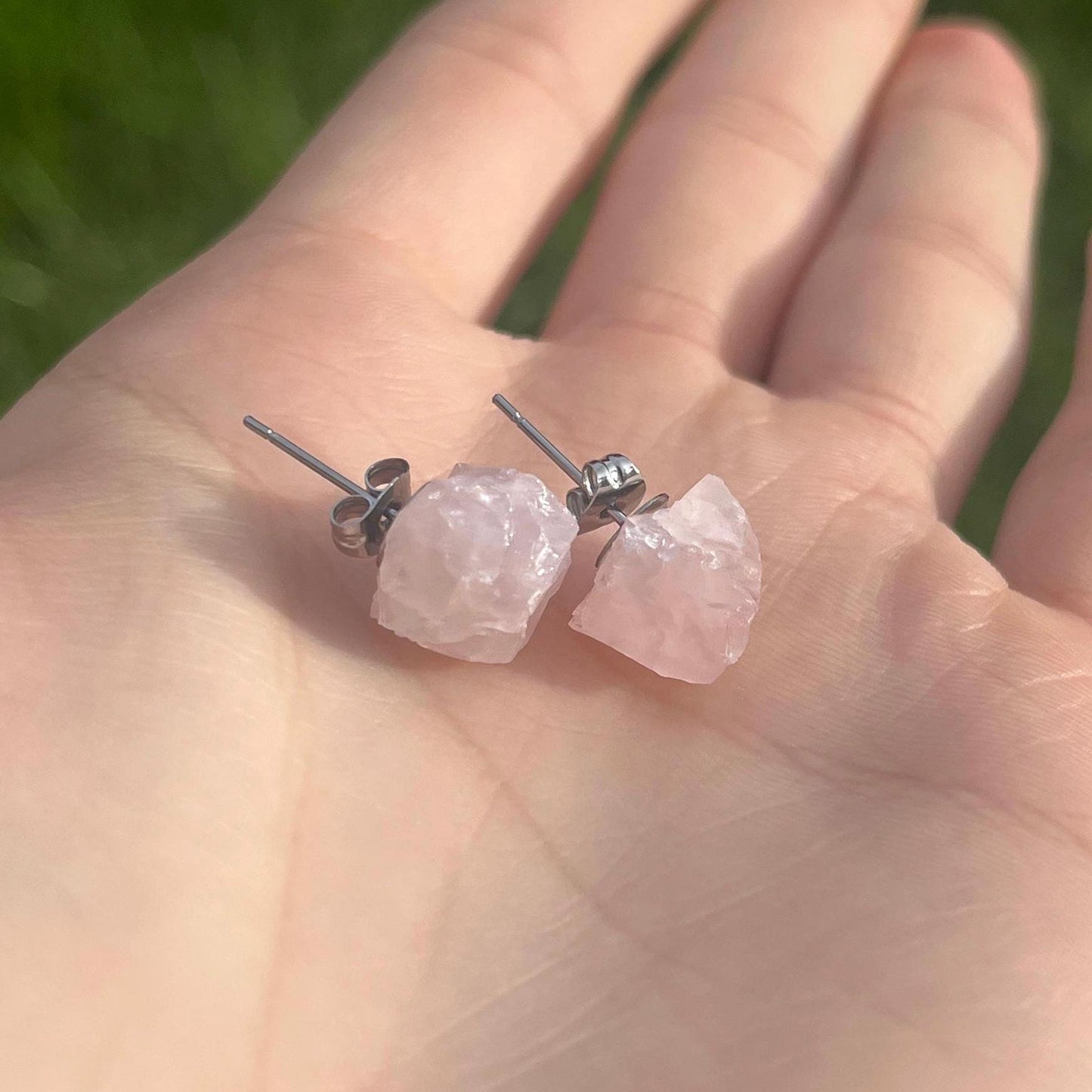 Rose Quartz 925 Sterling Silver Earrings